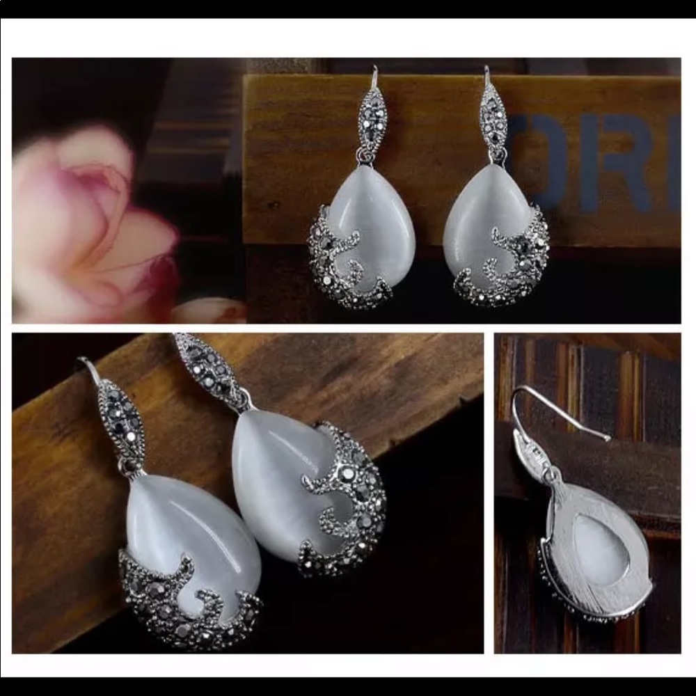 Vintage Elegant Silver Fashion Opal - Picture 3 of 5